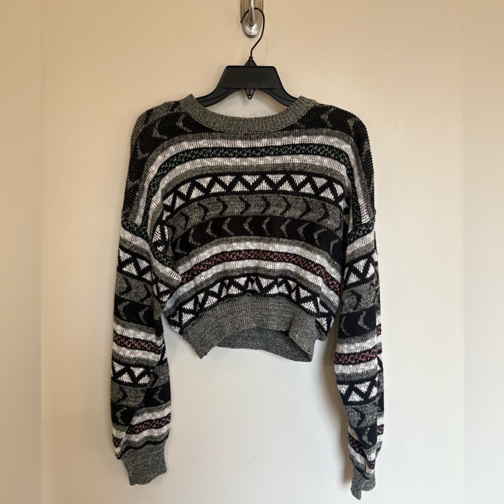 Urban Outfitters Urban Renewal Vintage Printed Cropped Sweater